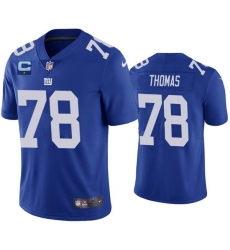 Men New York Giants #78 Andrew Thomas Blue With C Patch Vapor Untouchable Limited Stitched Jersey Men New York Giants #78 Andrew Thomas Blue With C Patch Vapor Untouchable Limited Stitched Jersey