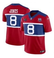 Men New York Giants 8 Daniel Jones Red 2024 F U S E Alternate With 4 Star C Patch 100TH Season Patch Vapor Untouchable Limited Stitched Jersey Men New York Giants 8 Daniel Jones Red 2024 F U S E Alternate With 4 Star C Patch 100TH Season Patch Vapor Untouchable Limited Stitched Jersey