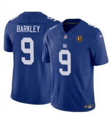 Men New York Giants 9 Matt Barkley Blue 2023 F U S E With John Madden Patch Vapor Limited Stitched Football Jersey Men New York Giants 9 Matt Barkley Blue 2023 F U S E With John Madden Patch Vapor Limited Stitched Football Jersey