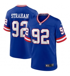 Men New York Giants 92 Michael Strahan Royal Classic Retired Player Stitched Game Jersey Men New York Giants 92 Michael Strahan Royal Classic Retired Player Stitched Game Jersey