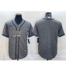 Men New York Giants Blank Grey With Patch Cool Base Stitched Baseball Jersey Men New York Giants Blank Grey With Patch Cool Base Stitched Baseball Jersey