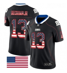 Mens Nike New York Giants 13 Odell Beckham Jr Limited Black Rush USA Flag NFL Jersey Mens Nike New York Giants 13 Odell Beckham Jr Limited Black Rush USA Flag NFL Jersey