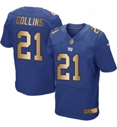 Mens Nike New York Giants 21 Landon Collins Elite BlueGold Team Color NFL Jersey Mens Nike New York Giants 21 Landon Collins Elite BlueGold Team Color NFL Jersey