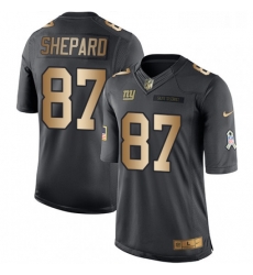 Mens Nike New York Giants 87 Sterling Shepard Limited BlackGold Salute to Service NFL Jersey Mens Nike New York Giants 87 Sterling Shepard Limited BlackGold Salute to Service NFL Jersey