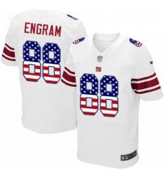 Mens Nike New York Giants 88 Evan Engram Elite White Road USA Flag Fashion NFL Jersey Mens Nike New York Giants 88 Evan Engram Elite White Road USA Flag Fashion NFL Jersey