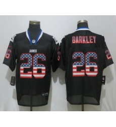 Nike Giants #26 Saquon Barkley Black USA Flag Elite Jersey Nike Giants #26 Saquon Barkley Black USA Flag Elite Jersey