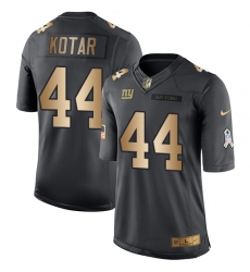 Nike Giants #44 Doug Kotar Black Mens Stitched NFL Limited Gold Salute To Service Jersey Nike Giants #44 Doug Kotar Black Mens Stitched NFL Limited Gold Salute To Service Jersey