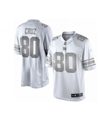Nike New York Giants 80 Victor Cruz White Limited Platinum NFL Jersey Nike New York Giants 80 Victor Cruz White Limited Platinum NFL Jersey