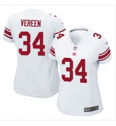 Women New Giants #34 Shane Vereen White Stitched NFL Elite Jersey Women New Giants #34 Shane Vereen White Stitched NFL Elite Jersey