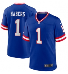 Youth New York Giants 1 Malik Nabers Royal 2024 F U S E Throwback Limited Stitched Jersey Youth New York Giants 1 Malik Nabers Royal 2024 F U S E Throwback Limited Stitched Jersey