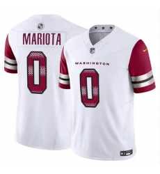 Men Washington Commanders 0 Marcus Mariota White 2023 F U S E Vapor Limited Stitched Football Jersey Men Washington Commanders 0 Marcus Mariota White 2023 F U S E Vapor Limited Stitched Football Jersey