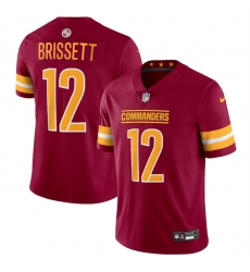 Men Washington Commanders 12 Jacoby Brissett Burgundy 2023 F U S E Vapor Limited Stitched Football Jersey Men Washington Commanders 12 Jacoby Brissett Burgundy 2023 F U S E Vapor Limited Stitched Football Jersey