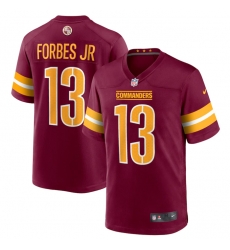 Men Washington Commanders 13 Emmanuel Forbes 2022 Burgundy Stitched Game Jersey Men Washington Commanders 13 Emmanuel Forbes 2022 Burgundy Stitched Game Jersey