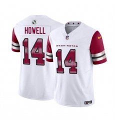 Men Washington Commanders 14 Sam Howell White 2023 F U S E Vapor Limited Stitched Football Jersey Men Washington Commanders 14 Sam Howell White 2023 F U S E Vapor Limited Stitched Football Jersey