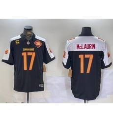 Men Washington Commanders 17 Terry McLaurin Black White 2023 F U S E With 4 Star C Patch 90th Anniversary Vapor Limited Stitched Football Jersey Men Washington Commanders 17 Terry McLaurin Black White 2023 F U S E With 4 Star C Patch 90th Anniversary Vapor Limited Stitched Football Jersey