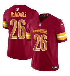 Men Washington Commanders 26 Jeremy McNichols Burgundy 2024 F U S E Vapor Limited Stitched Football Jersey Men Washington Commanders 26 Jeremy McNichols Burgundy 2024 F U S E Vapor Limited Stitched Football Jersey