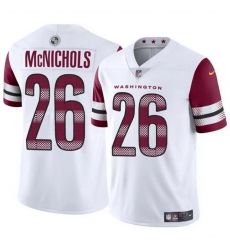 Men Washington Commanders 26 Jeremy McNichols White 2024 Vapor Limited Stitched Football Jersey Men Washington Commanders 26 Jeremy McNichols White 2024 Vapor Limited Stitched Football Jersey