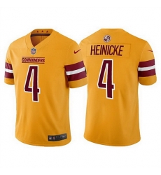 Men Washington Commanders 4 Taylor Heinicke Gold Vapor Untouchable Stitched Football jersey Men Washington Commanders 4 Taylor Heinicke Gold Vapor Untouchable Stitched Football jersey