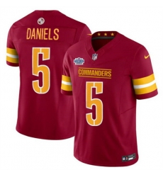 Men Washington Commanders 5 Jayden Daniels Burgundy 2024 With Draft Patch F U S E Vapor Limited Stitched Football Jersey Men Washington Commanders 5 Jayden Daniels Burgundy 2024 With Draft Patch F U S E Vapor Limited Stitched Football Jersey