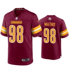 Men Washington Commanders 98 Phidarian Mathis 2022 Burgundy Game Stitched Football Jersey Men Washington Commanders 98 Phidarian Mathis 2022 Burgundy Game Stitched Football Jersey