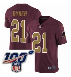 Mens Nike Washington Redskins 21 Earnest Byner Burgundy RedGold Number Alternate 80TH Anniversary Vapor Untouchable Limited Stitched 100th anniversary Neck Mens Nike Washington Redskins 21 Earnest Byner Burgundy RedGold Number Alternate 80TH Anniversary Vapor Untouchable Limited Stitched 100th anniversary Neck
