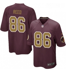 Mens Nike Washington Redskins 86 Jordan Reed Game Burgundy RedGold Number Alternate 80TH Anniversary NFL Jersey Mens Nike Washington Redskins 86 Jordan Reed Game Burgundy RedGold Number Alternate 80TH Anniversary NFL Jersey