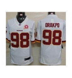 Nike NFL Washington Redskins #98 Brian Orakpo white Jersey W 80TH P-atch(Limited) Nike NFL Washington Redskins #98 Brian Orakpo white Jersey W 80TH P-atch(Limited)