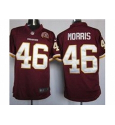 Nike Washington Redskins 46 Alfred Morris Red Game 80TH Patch NFL Jersey Nike Washington Redskins 46 Alfred Morris Red Game 80TH Patch NFL Jersey