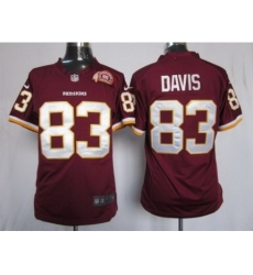 Nike Washington Redskins 83 Fred Davis Red Elite 80th Patch NFL Jersey Nike Washington Redskins 83 Fred Davis Red Elite 80th Patch NFL Jersey