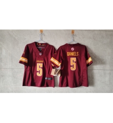 Women Washington Commanders 5 Jayden Daniels Burgundy 2024 F U S E Draft Stitched Jersey Women Washington Commanders 5 Jayden Daniels Burgundy 2024 F U S E Draft Stitched Jersey