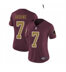 Womens Washington Redskins 7 Dwayne Haskins Burgundy Red Gold Number Alternate 80TH Anniversary Vapor Untouchable Limited Player Football Jersey Womens Washington Redskins 7 Dwayne Haskins Burgundy Red Gold Number Alternate 80TH Anniversary Vapor Untouchable Limited Player Football Jersey