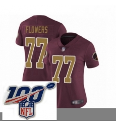Womens Washington Redskins 77 Ereck Flowers Burgundy Red Gold Number Alternate 80TH Anniversary Vapor Untouchable Limited Stitched 100th anniversary Neck P Womens Washington Redskins 77 Ereck Flowers Burgundy Red Gold Number Alternate 80TH Anniversary Vapor Untouchable Limited Stitched 100th anniversary Neck P