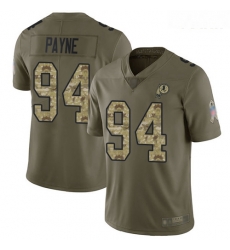 Redskins #94 Da 27Ron Payne Olive Camo Youth Stitched Football Limited 2017 Salute to Service Jersey Redskins #94 Da 27Ron Payne Olive Camo Youth Stitched Football Limited 2017 Salute to Service Jersey