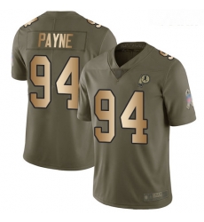 Redskins #94 Da 27Ron Payne Olive Gold Youth Stitched Football Limited 2017 Salute to Service Jersey Redskins #94 Da 27Ron Payne Olive Gold Youth Stitched Football Limited 2017 Salute to Service Jersey