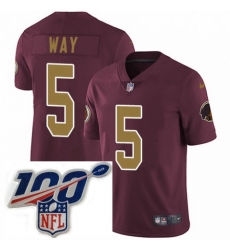 Youth Nike Washington Redskins 5 Tress Way Burgundy RedGold Number Alternate 80TH Anniversary Vapor Untouchable Limited Stitched 100th anniversary Neck Pat Youth Nike Washington Redskins 5 Tress Way Burgundy RedGold Number Alternate 80TH Anniversary Vapor Untouchable Limited Stitched 100th anniversary Neck Pat