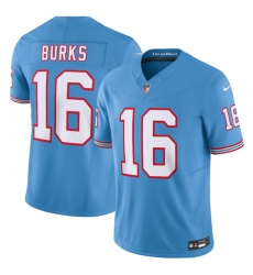 Men Tennessee Titans 16 Treylon Burks Light Blue 2023 F U S E Vapor Limited Throwback Stitched Football Jersey Men Tennessee Titans 16 Treylon Burks Light Blue 2023 F U S E Vapor Limited Throwback Stitched Football Jersey