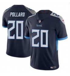 Men Tennessee Titans 20 Tony Pollard Navy Vapor Limited Stitched Football Jersey Men Tennessee Titans 20 Tony Pollard Navy Vapor Limited Stitched Football Jersey
