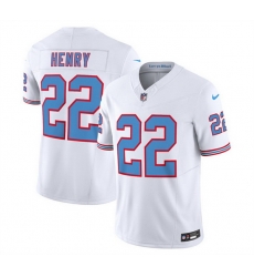 Men Tennessee Titans 22 Derrick Henry White 2023 F U S E Vapor Limited Throwback Stitched Football Jersey Men Tennessee Titans 22 Derrick Henry White 2023 F U S E Vapor Limited Throwback Stitched Football Jersey