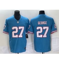 Men Tennessee Titans 27 Eddie George Light Blue 2023 F U S E Vapor Limited Throwback Stitched Football Jersey Men Tennessee Titans 27 Eddie George Light Blue 2023 F U S E Vapor Limited Throwback Stitched Football Jersey