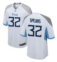 Men Tennessee Titans 32 Tyjae Spears White Stitched Game Football Jersey Men Tennessee Titans 32 Tyjae Spears White Stitched Game Football Jersey