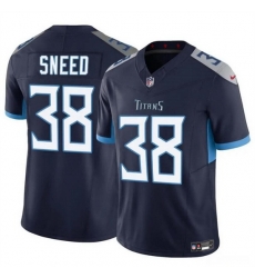 Men Tennessee Titans 38 L Jarius Sneed Navy 2024 F U S E Vapor Limited Stitched Football Jersey Men Tennessee Titans 38 L Jarius Sneed Navy 2024 F U S E Vapor Limited Stitched Football Jersey