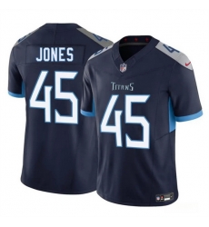Men Tennessee Titans 45 Dre 27Mont Jones Navy 2025 F U S E Vapor Limited Stitched Football Jersey Men Tennessee Titans 45 Dre 27Mont Jones Navy 2025 F U S E Vapor Limited Stitched Football Jersey