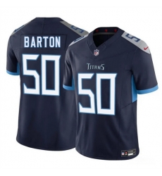 Men Tennessee Titans 50 Cody Barton Navy 2025 F U S E Vapor Limited Stitched Football Jersey Men Tennessee Titans 50 Cody Barton Navy 2025 F U S E Vapor Limited Stitched Football Jersey