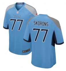 Men Tennessee Titans 77 Peter Skoronski Blue 2023 Draft Stitched Game Jersey Men Tennessee Titans 77 Peter Skoronski Blue 2023 Draft Stitched Game Jersey