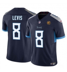 Men Tennessee Titans 8 Will Levis Navy 2023 F U S E With John Madden Patch Vapor Limited Stitched Football Jersey Men Tennessee Titans 8 Will Levis Navy 2023 F U S E With John Madden Patch Vapor Limited Stitched Football Jersey