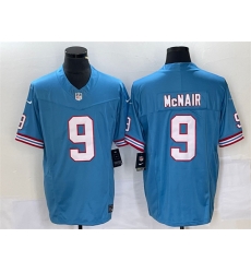 Men Tennessee Titans 9 Steve McNair Light Blue 2023 F U S E Vapor Limited Throwback Stitched Football Jersey Men Tennessee Titans 9 Steve McNair Light Blue 2023 F U S E Vapor Limited Throwback Stitched Football Jersey