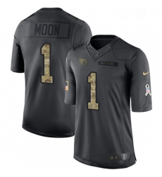 Mens Nike Tennessee Titans 1 Warren Moon Limited Black 2016 Salute to Service NFL Jersey Mens Nike Tennessee Titans 1 Warren Moon Limited Black 2016 Salute to Service NFL Jersey