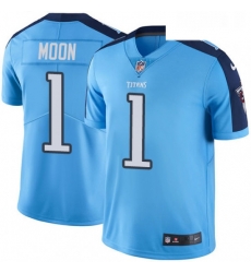 Mens Nike Tennessee Titans 1 Warren Moon Limited Light Blue Rush Vapor Untouchable NFL Jersey Mens Nike Tennessee Titans 1 Warren Moon Limited Light Blue Rush Vapor Untouchable NFL Jersey