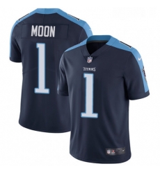 Mens Nike Tennessee Titans 1 Warren Moon Navy Blue Alternate Vapor Untouchable Limited Player NFL Jersey Mens Nike Tennessee Titans 1 Warren Moon Navy Blue Alternate Vapor Untouchable Limited Player NFL Jersey