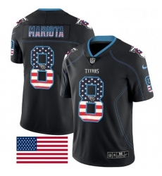 Mens Nike Tennessee Titans 8 Marcus Mariota Limited Black Rush USA Flag NFL Jersey Mens Nike Tennessee Titans 8 Marcus Mariota Limited Black Rush USA Flag NFL Jersey
